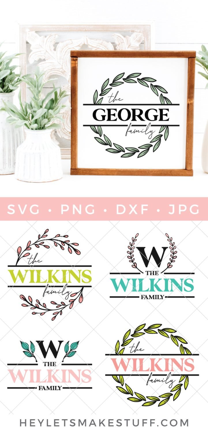 Family monogram SVG bundle pin image