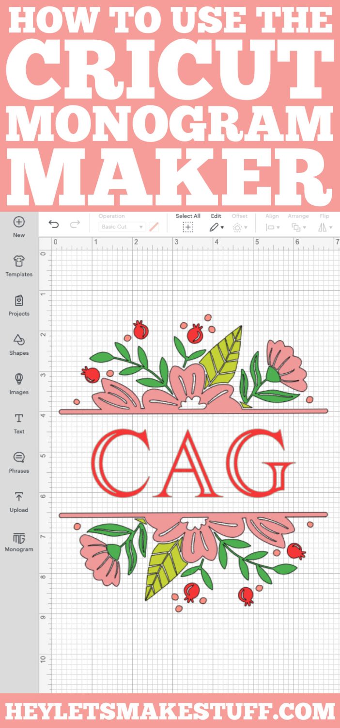 Monogram Stickers Cricut Design Space 