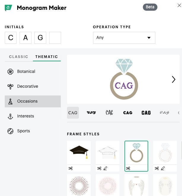 Design Space: Using Monogram Maker – Help Center