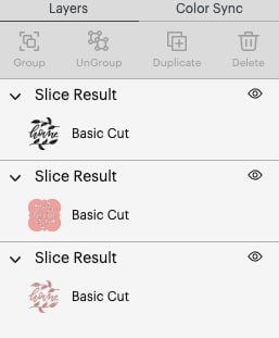 DS - Slice Result in Layers Panel