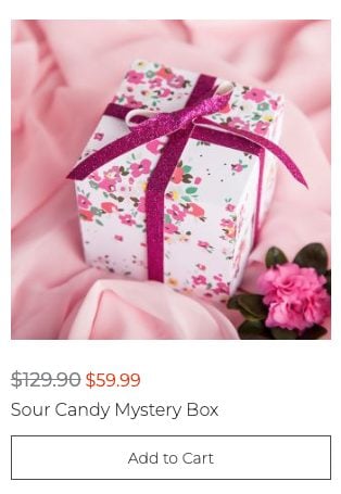 Screenshot of Cricut Mystery Box in Cricut Shop