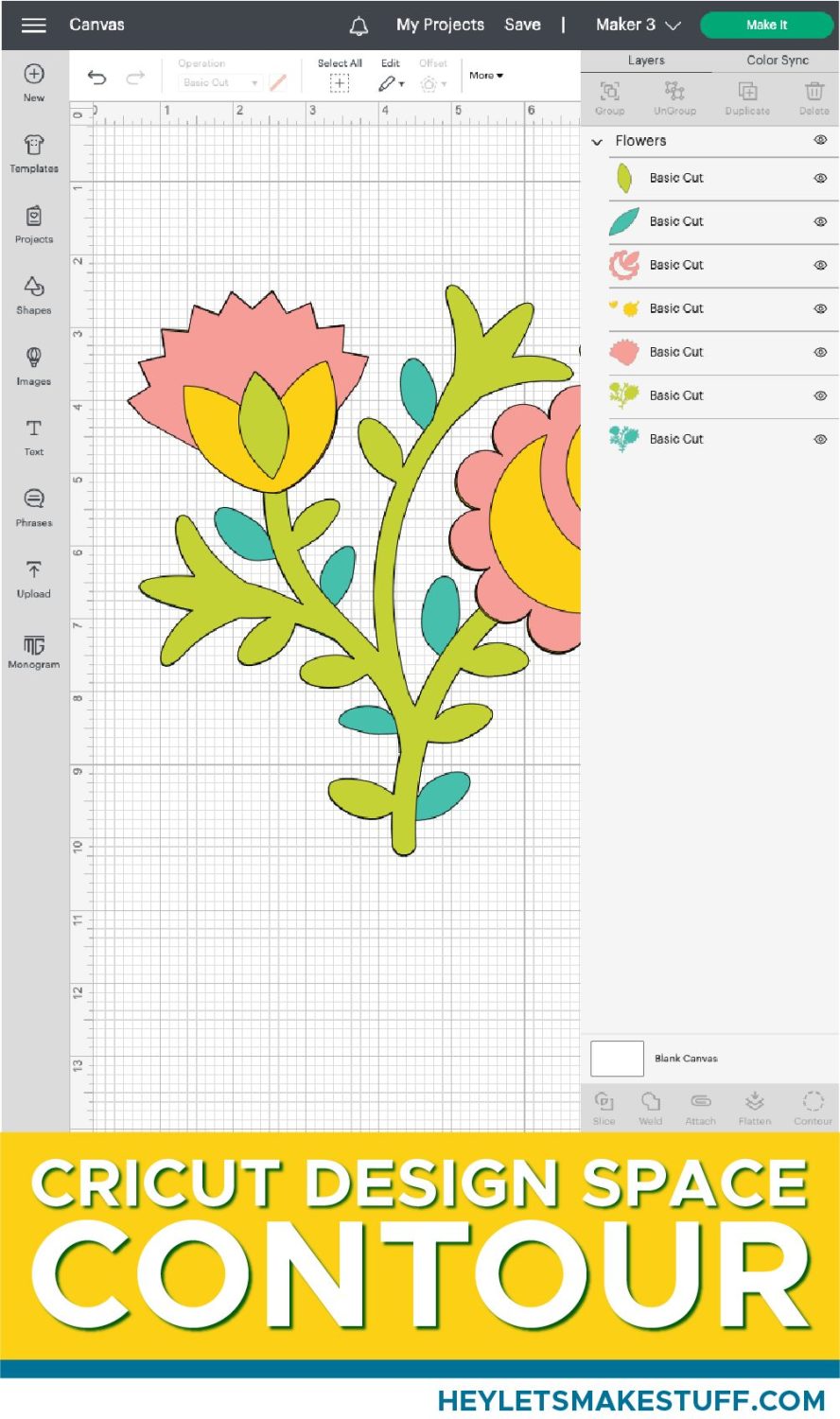 How to use Contour in Cricut Design Space - The Barne Yard