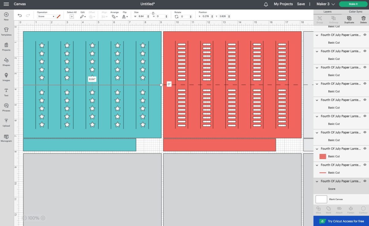 DS - Lantern files with score lines.