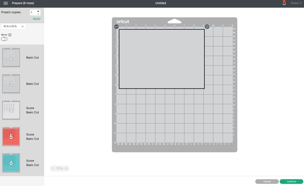 DS - Prepare Screen with images on each mat.