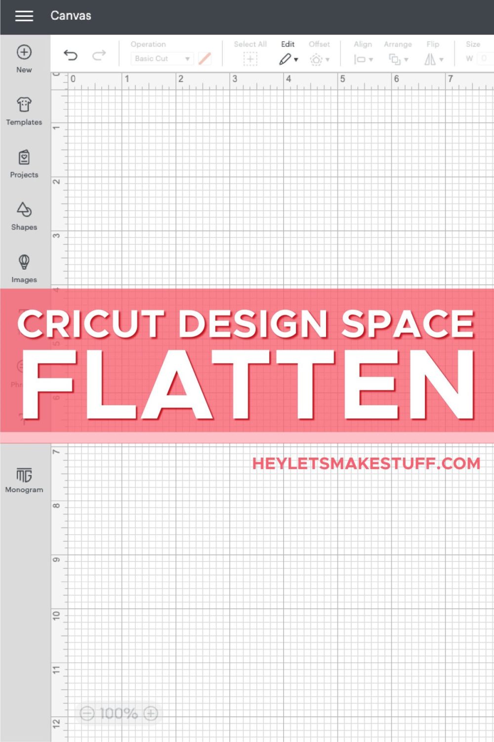 Cricut Design Space Flatten Pin Image