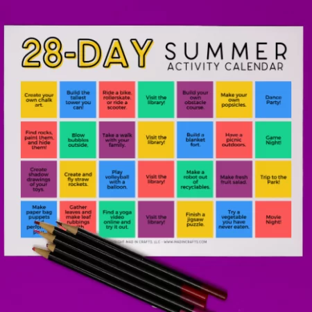 28 day summer activity calendar