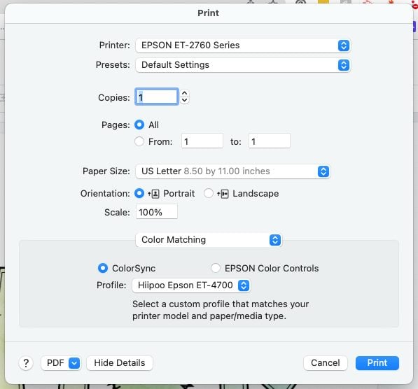 Hiipoo - ICC profile for Epson