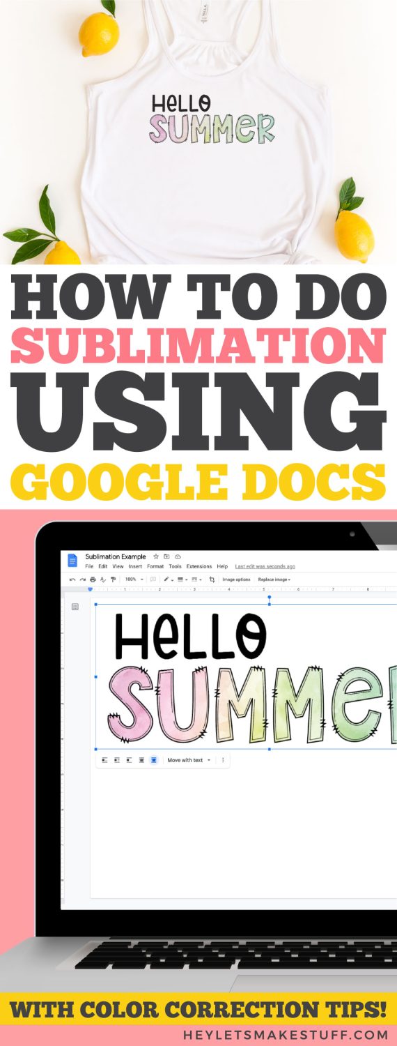 How to do sublimation using Google Docs pin image