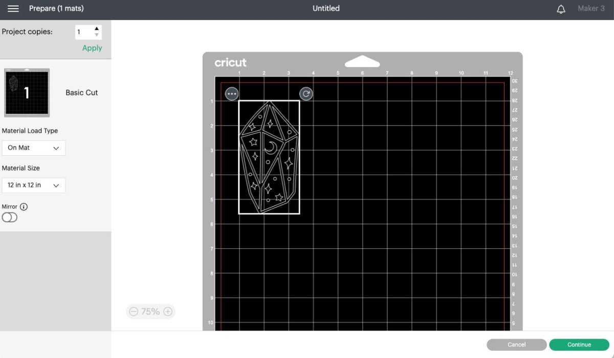 Design Space Prepare Screen with crystal image