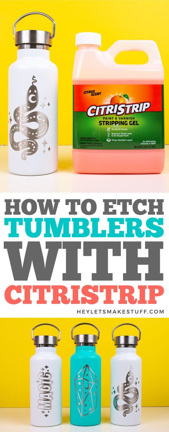 How to Etch Tumblers with CitriStrip + Tips for Intricate Details!