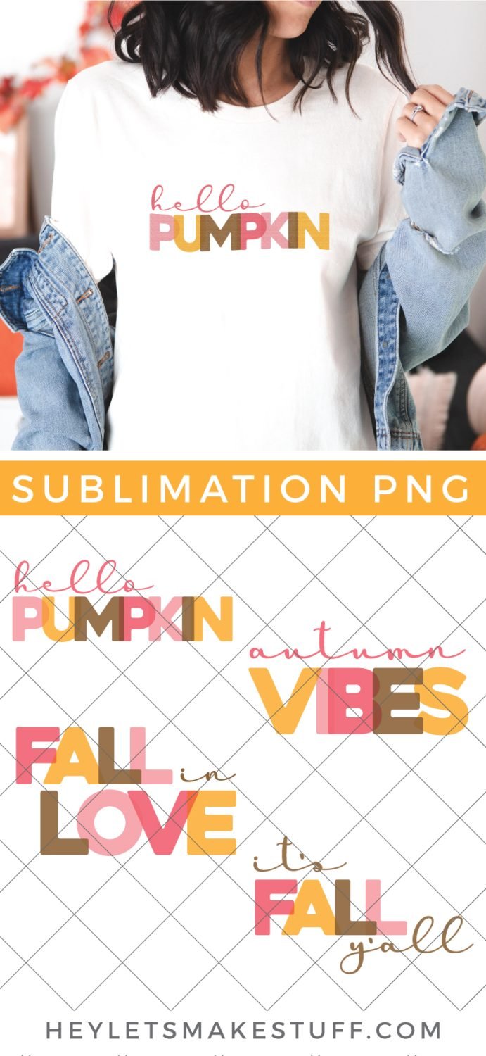 fall sublimation design bundle pin image