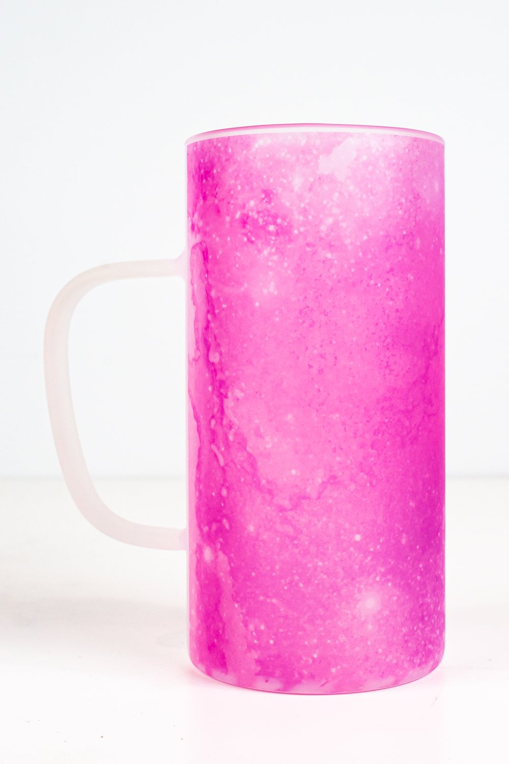 Sublimation mug with pink galaxy image