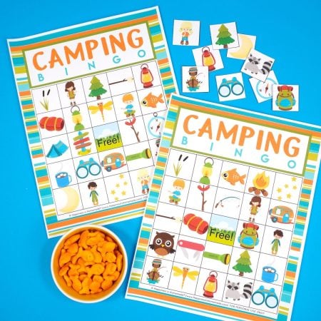Camping Bingo game cards