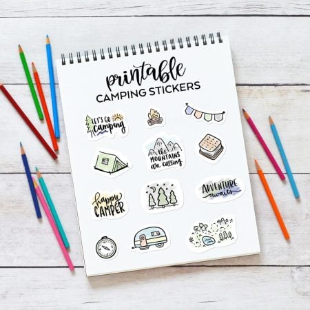 Printable camping stickers