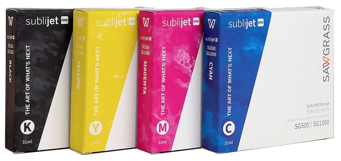 Four colors of SubliJet Ink