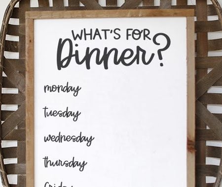 Weekly Menu Planner - Artsy Fartsy Mama