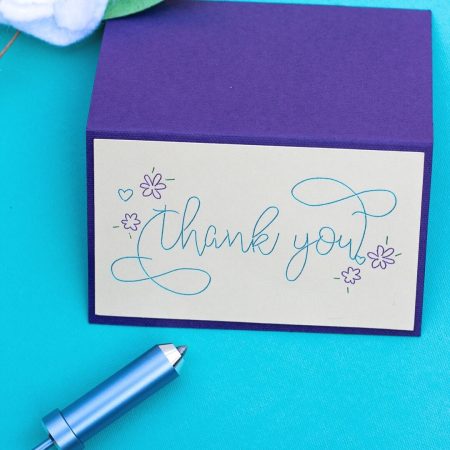 Greeting card with the words Thank You on it