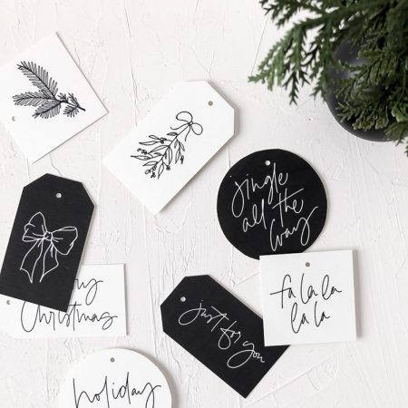 10 hand lettered gift tags