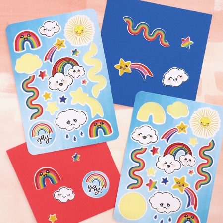 Rainbow sticker sheets