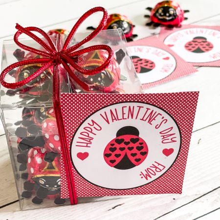 Love bug printable Valentine's Day gift tags
