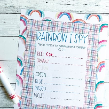 Rainbow I Spy game