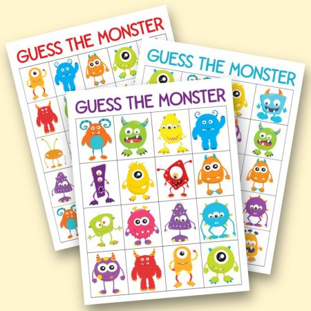 Guess the Monster Printable Game