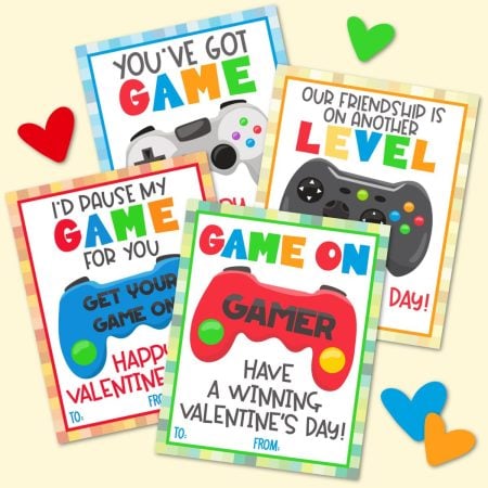 Video game Valentine's Day cards