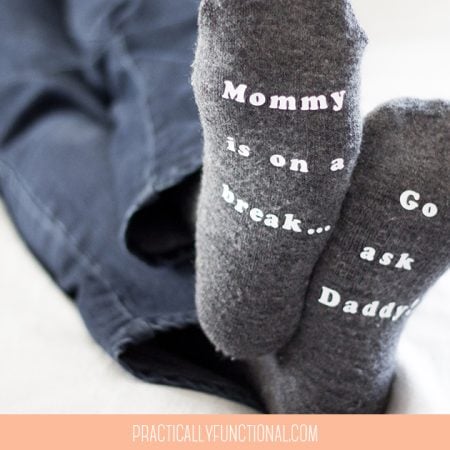 Socks with Mommy is on a break, go ask Daddy design on them