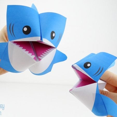 Origami images of two sharks