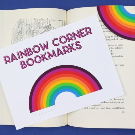 Rainbow corner bookmarks