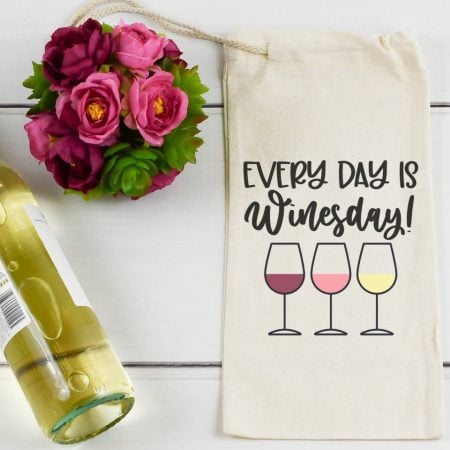 Wine bag with Every Day is Winesday SVG