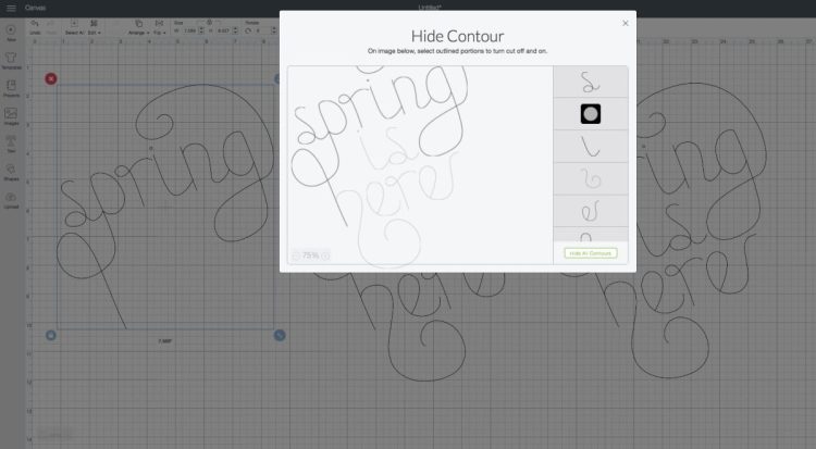 DS - Contouring out just the word Spring