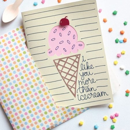 I like you more than ice cream card