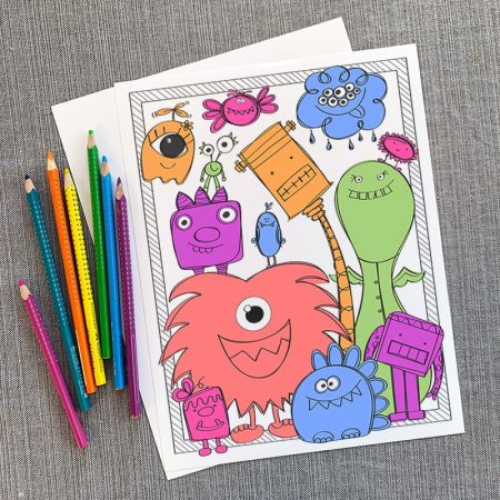 Monster coloring page