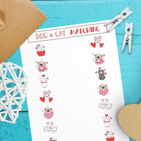 Printable Valentine's Day matching game