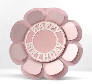 3D Happy Birthday Flower Card