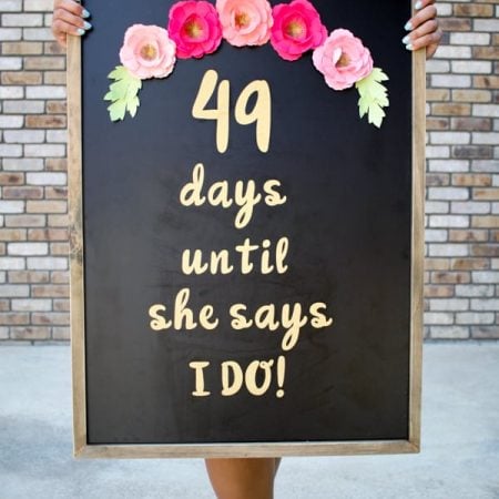 Wedding countdown sign