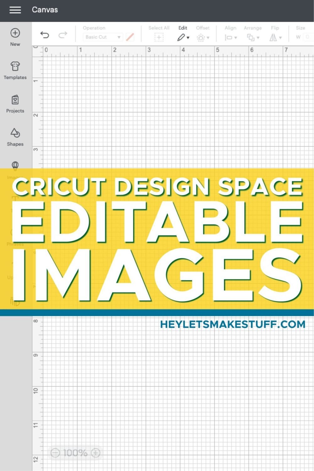 Editable Images in Cricut Design Space on a Cricut Canvas