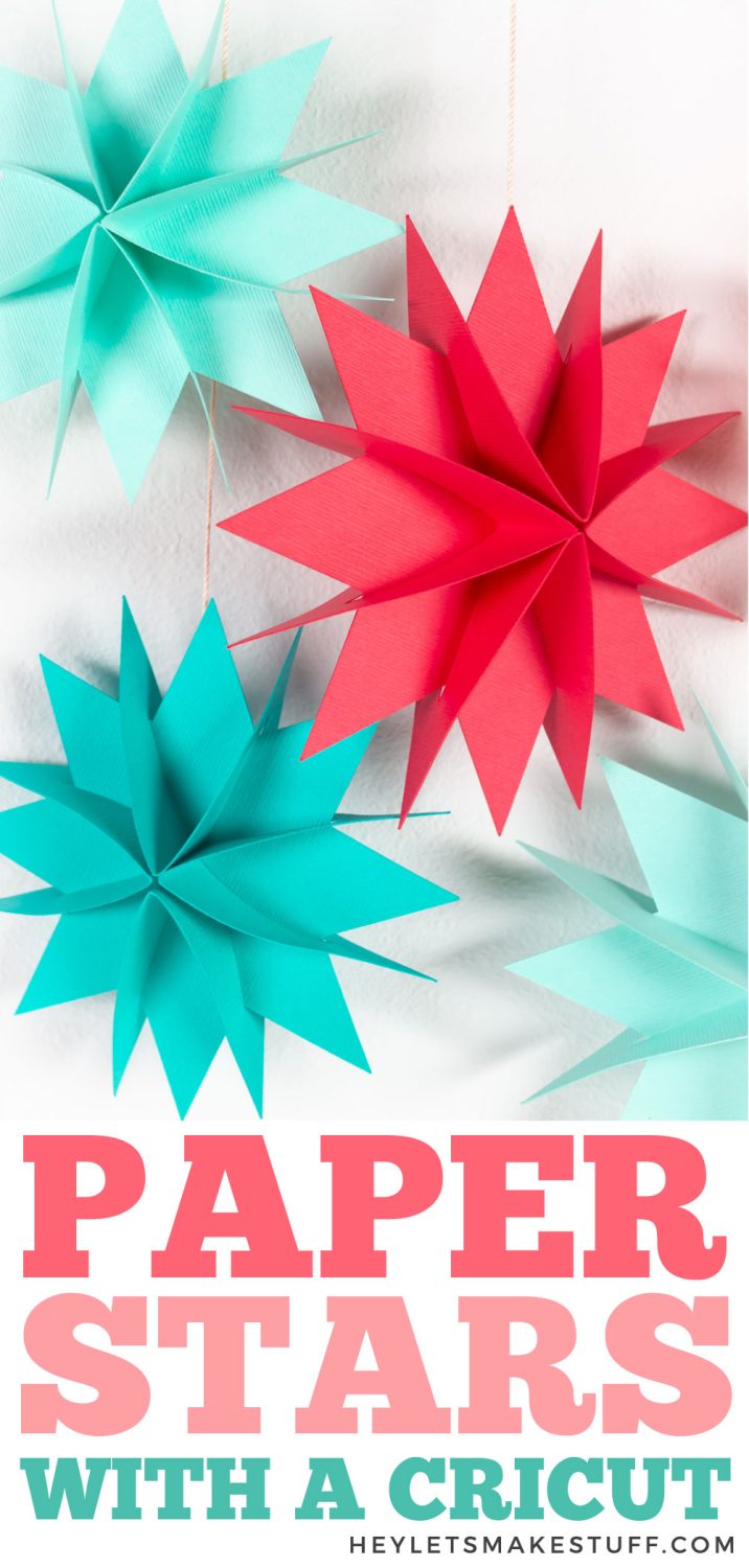 Christmas Paper Stars with a Cricut pin image