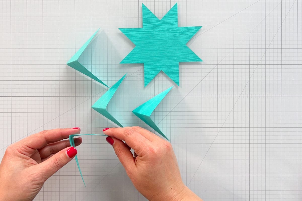 DIY Folded Paper Star Gift Toppers