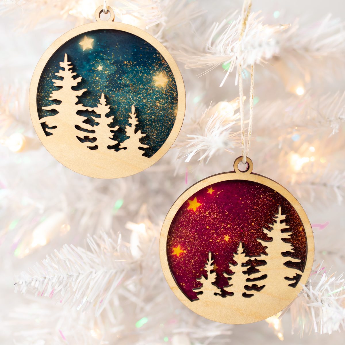 Popular Sublimation Plastic Christmas Ornaments DIY Decoration