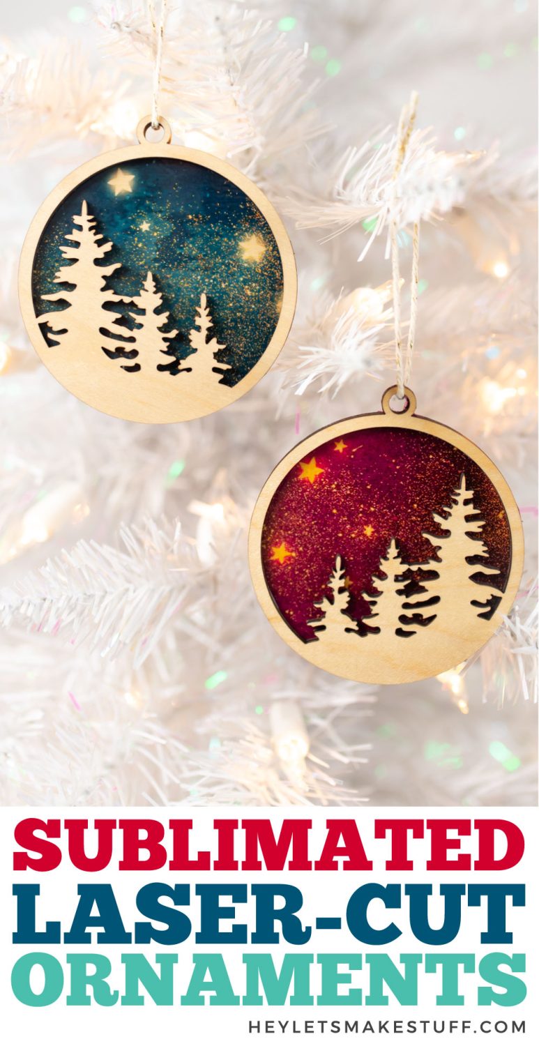 Sublimated Laser-Cut Ornaments Pin Image
