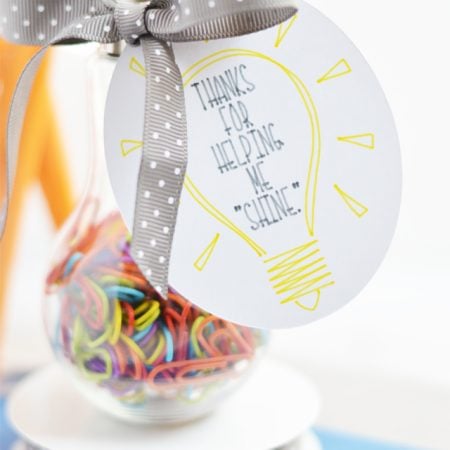 Light bulb teacher gift