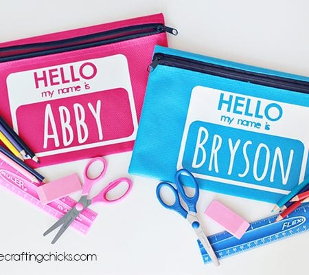 Small personalized pencil bag