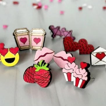 Valentine's Day Earrings from Design Bundles