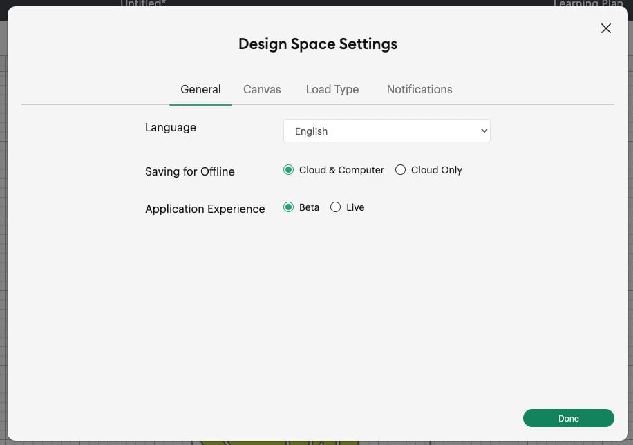 Cricut Design Space: Beta Selection