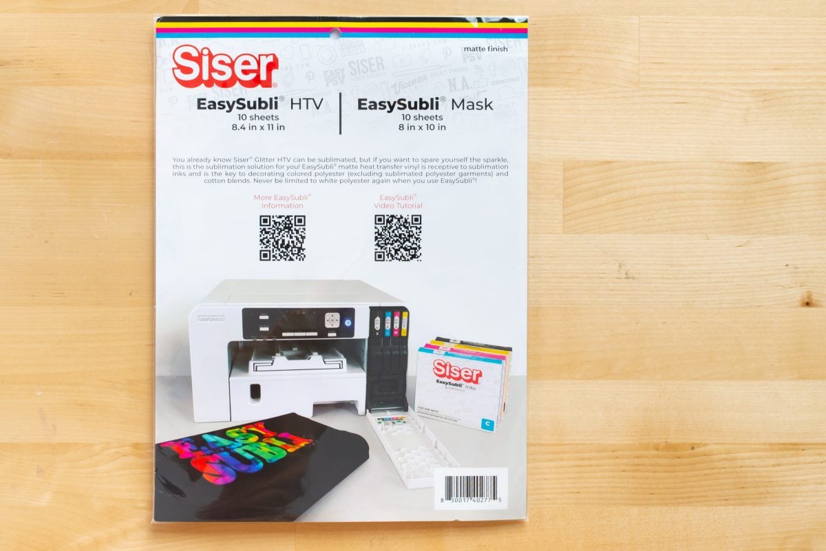 EasySubli Sublimation Opaque Paper by Siser, Sublimation to cotton