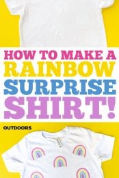 How to make a surprise rainbow shirt pin image