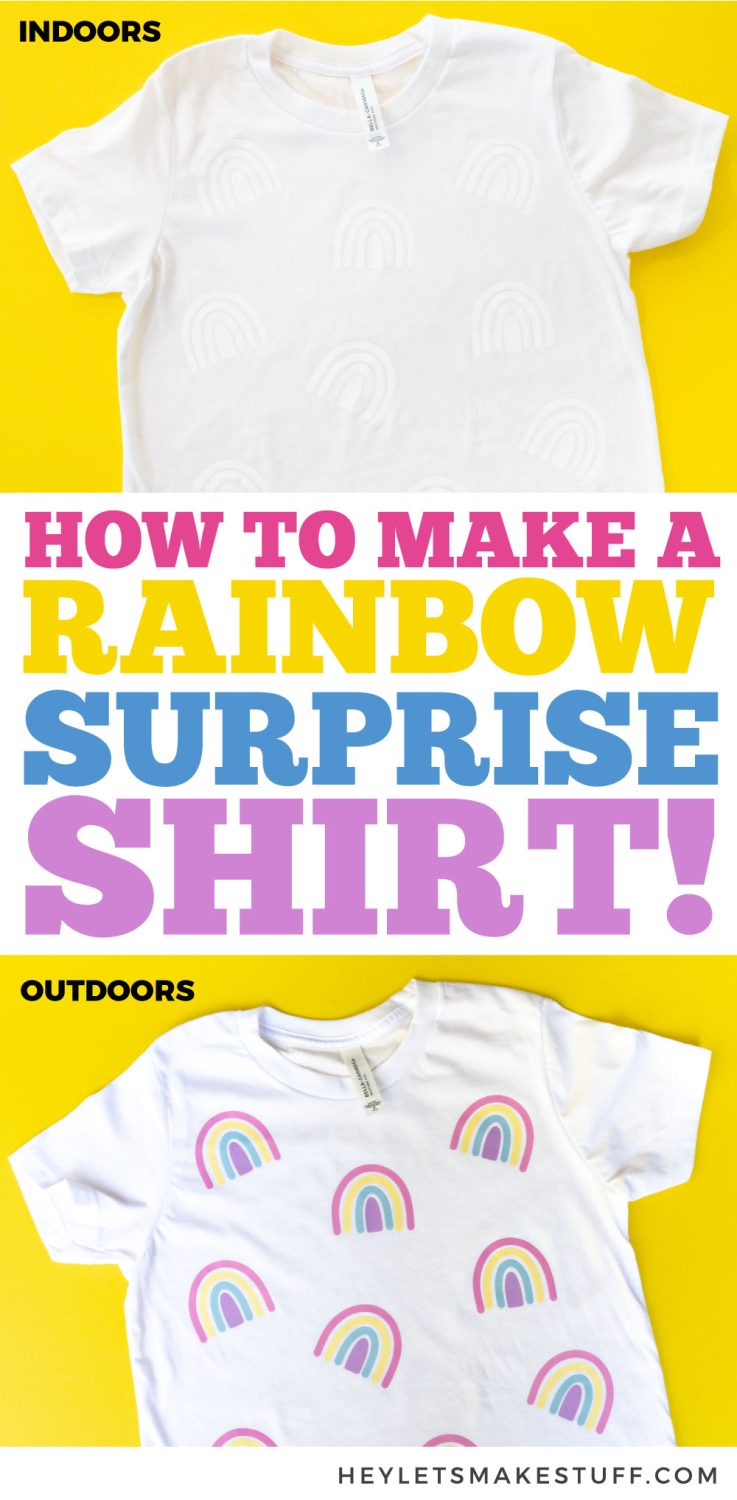 How to Make a Rainbow Surprise Shirt pin image