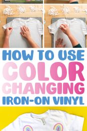 How to Use Color Changing Iron On Vinyl Pin Image